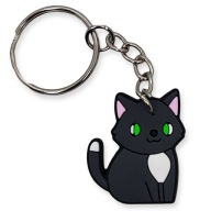 Brelok KOT Kotek SŁODKA Zawieszka DO KLUCZY Prezent Czarno Biały
