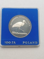 Stara moneta kolekcjonerska 100 zł Bocian - 1982 r