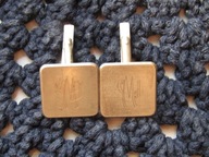 STARE SPINKI DO MANKIETÓW Z INICJAŁAMI, SREBRO.