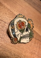 Pin Przypinka Czacha Czaszka Słoneczniki Van Gogha