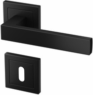 KLAMKA CZARNA ERGO GAMAR KOMPLET ROZETY KLUCZ WSPOMAGANIE PRODUKT PL