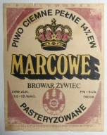 STARA ETYKIETA PIWO CIEMNE PEŁNE MARCOWE BROWAR ŻYWIEC