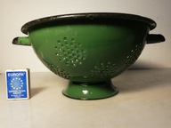 Stary emaliowany durszlak cedzak z czasów PRL-u