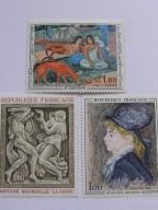 Francja - zestaw - sztuka - Mi. 1635, 1640, 1643 **