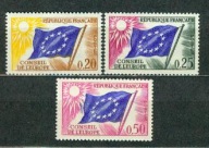 FRANCJA, RADA EUROPY** służbowe, flaga UE Mi 7 - 9