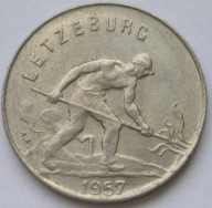 Luksemburg 1 frank 1957 - hutnik