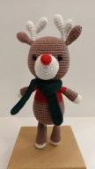 RENIFER miś szydełko maskotka zabawka prezent handmade amigurumi ręcznie