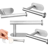 UCHWYT NA PAPIER TOALETOWY METALOWY ŚCIENNY SREBRNY DO ŁAZIENKI SOLIDNY