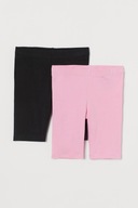 Krótkie legginsy H&M 140 cm różowe jak nowe