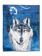 Koc Elway akryl 160x210 560g/m2 wilk niebieski