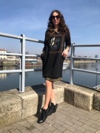 Piękna sukienka bawełniana, tunika,oversize,czarna