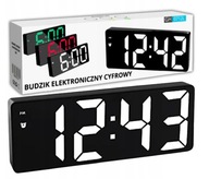 Zegar Elektroniczny LED Budzik Termometr Stojący