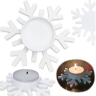ŚWIECZNIK ŚWIĄTECZNY PŁATEK ŚNIEGU dekoracja prezent ŚWIĘTA TEALIGHT