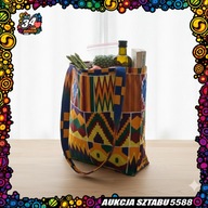 Kolorowy Unikat: Torba #1 typu Shopper we wzór kente z Ghany