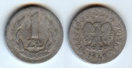 Moneta 1 Zloty - 1949 - PRL - Aluminium