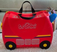 TRUNKI TRU-0254 JEŻDZĄCA WALIZKA DZIECIĘCA JEŹDZIK WÓZ SRAŻACKI CZERWONA