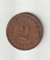 Niemcy-Cesarstwo 2 Pfennig 1876 A
