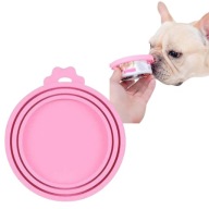 3W1 WIELOKROTNEGO UŻYTKU UNIWERSALNA POKRYWKA SILIKONOWA NA PUSZKI RÓŻOWA