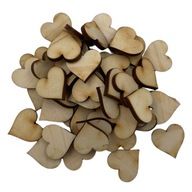 20szt Drewniane Serca Serduszka 2cm Decoupage EKO