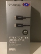 Goodmans Type C to Type C charge /sync Cable 2m