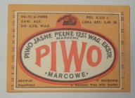 STARA ETYKIETA PIWO MARCOWE BROWAR GRYBÓW ROZLEWNIA WSS GORLICE