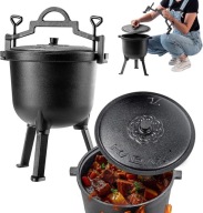 Kociołek Żeliwny Garnek Myśliwski 7L Do Ogrodu Ognisko