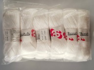 Włóczka biała francuska Tamarinda 300 g nowa zestaw na druty 2 3 mm