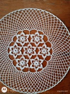 Serwetka .szydełk.na obręczy met.40 cm