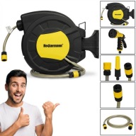 HECKERMANN WĄŻ OGRODOWY ZWIJACZ BĘBEN AUTOMATYCZNY 30M 1/2" NOWY