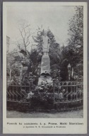 Kraków ok.1910r. Pomnik w ogrodzie Sióstr URSZULANEK e109