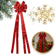KOKARDA CZERWONA ŚWIĄTECZNA ZAWIESZKA NA CHOINKĘ DRZWI BALKON 120CM ŚWIĘTA