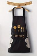 Fartuszek kuchenny| Odporny na Olej i Wodę| Czarny| AS