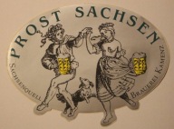 PROST SACHSEN - SACHSENQUELL BRAUEREI KAMENZ - NAKLEJKA