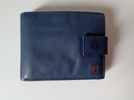 Śliczny portfel skórzany granatowy Hammond & Co.