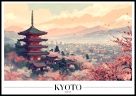 A2 PLAKAT MIASTO KIOTO JAPONIA KYOTO JAPAN WYSPA HONSIU