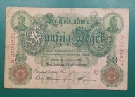 Niemcy Banknot 50 Marek 1908, seria B