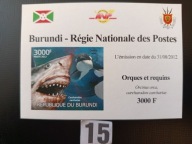 Ryby , orki i rekiny , Burundi MNH cięty