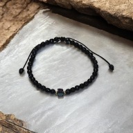 BRANSOLETKA Z KAMIENI,PIASKOWIEC FASETOWANY