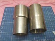 stare redukcje rury wydechowej adaptery motor inox stal nierdzewna 2szt