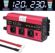 Yinleader Falownik 12 V/24 V na 230 V 2500 W / 5000 W Zmodyfikowany