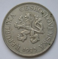 Czechosłowacja 5 koron 1925 - czeski lew
