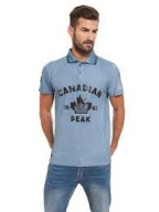 Canadian Peak 1983 koszulka polo błękitna Rozm. M