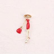 BROSZKA PRZYPINKA PINdziewczyna girl kobieta dama AGRAFKA baletnica TOREBKA