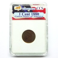 1 cent 1880 USA Indianin w plastikowym slabie