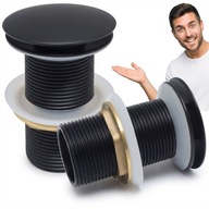 KOREK UMYWALKOWY KLIK-KLAK AUTOMATYCZNY CZARNY BEZ PRZELEWU STANDARDOWY