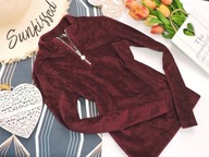 Cubus - welurowa bluza zip zamek r 146/152