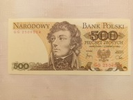 Stary banknot 500 zł 1982 stan bankowy
