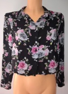 H&M bluzka koszula kwiaty roże bolerko S 36
