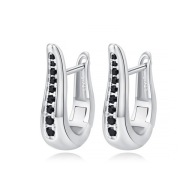 Kolczyki s37 Platerowane Platyną CZ / Spinel – Franko