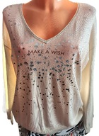 Sweter damski cienki w serek śmietankowy r. uniwersalny